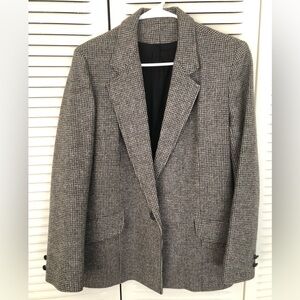 Classic Vintage Dark Academia Tweed Blazer